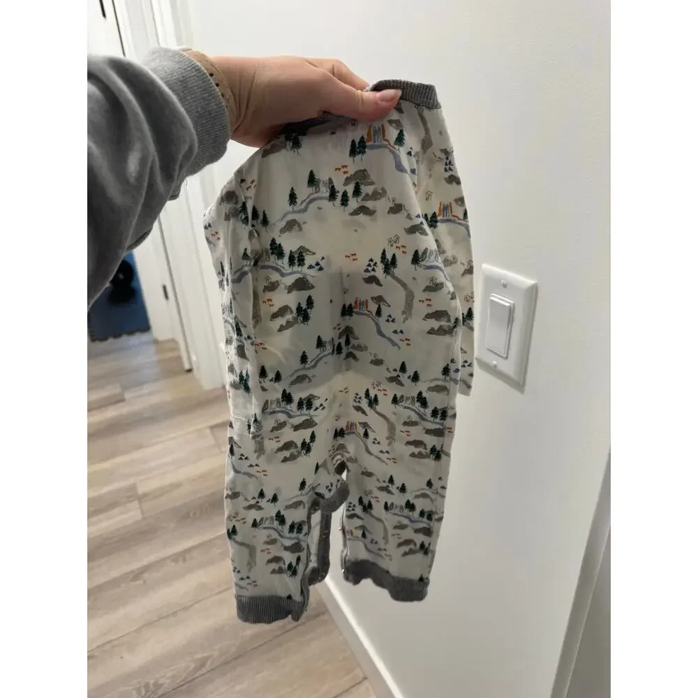 Burts Bees organic cotton Mountain/tree one piece